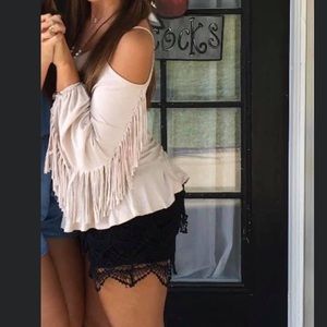 Boutique top with fringe